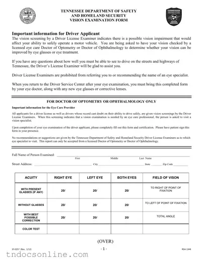 Download Tennessee Drivers License Template in PDF