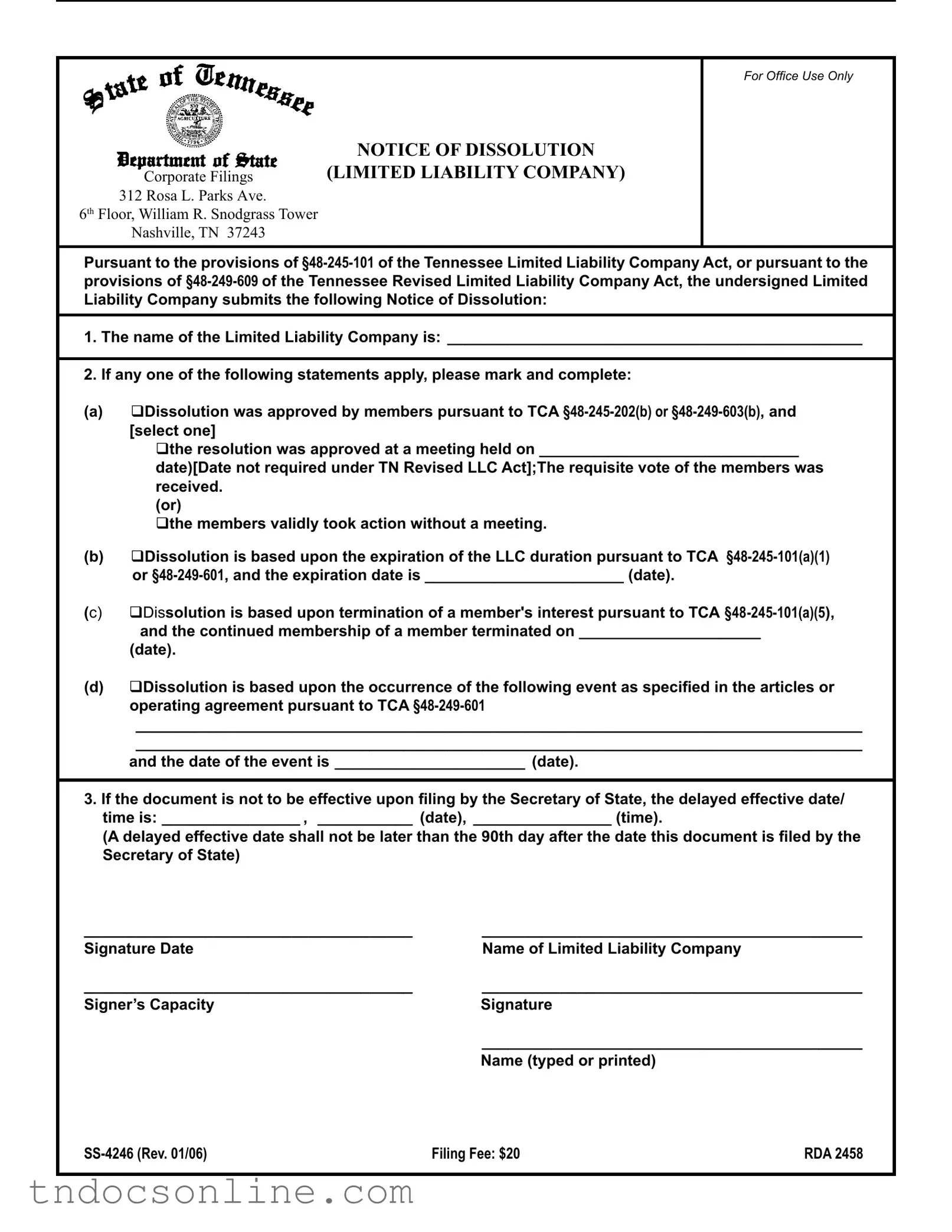 Download Ss 4246 Tennessee Template in PDF