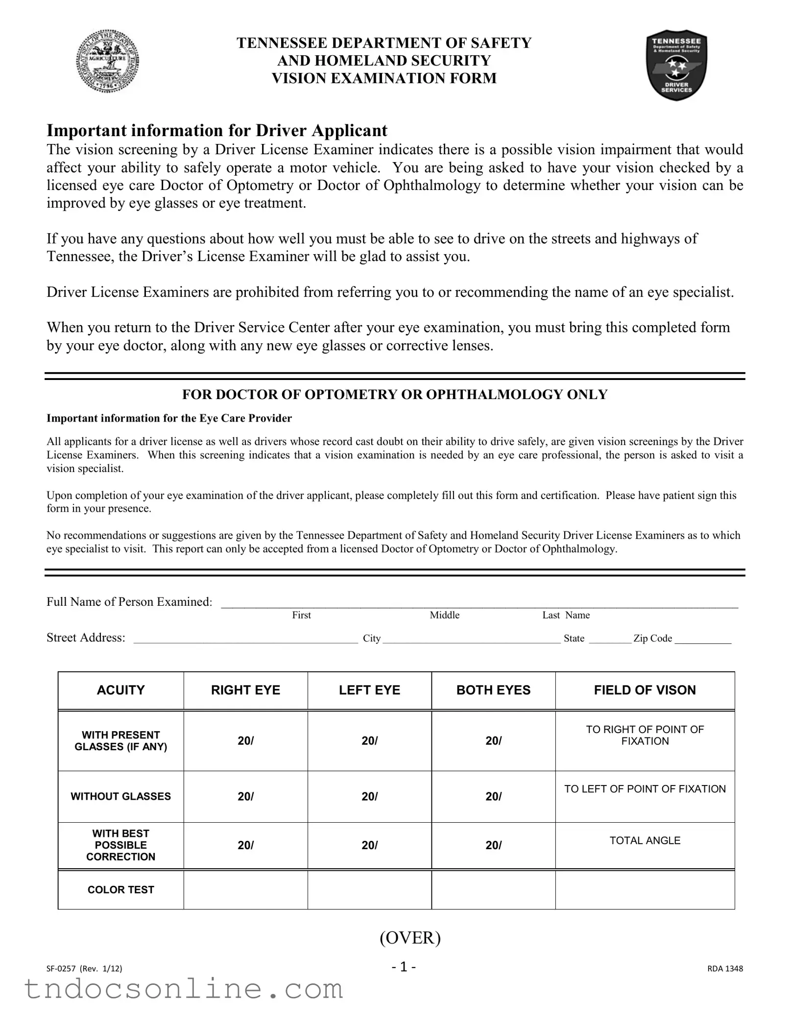 Download Tennessee Drivers License Template in PDF